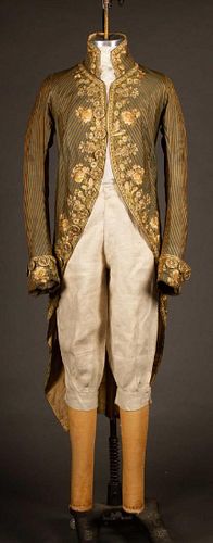 GENTS EMBROIDERED COAT, c. 1770