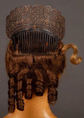 HAIR COMB & RINGLET HAIR PIECES, 1830-1840