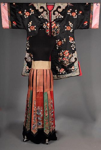 TWO EMBROIDERED GARMENTS, CHINA