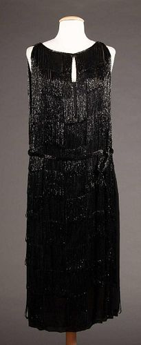 ALL-OVER BUGLE BEADED DRESS, LATE 1920s