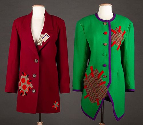TWO CHRISTIAN FRANCIS ROTH COATS, c. 1992
