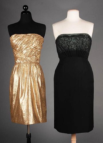 TWO DESIGNER STRAPLESS DRESSES, MILAN & N.Y., 1960s