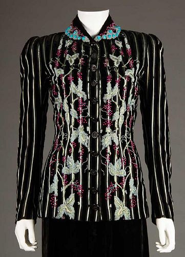 SCHIAPARELLI COUTURE EMBROIDERED JACKET, A-W 1939