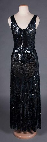 SEQUIN ENCRUSTED EVENING GOWN, 1930s