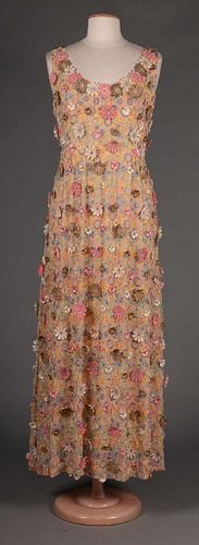 BALESTRA PASTEL FLORAL EVENING GOWN, ROME, 1960s