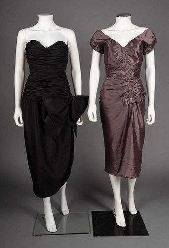 TWO CHRISTIAN DIOR EVENING DRESSES, LATE 20TH C