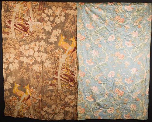 TWO PAIR CURTAIN PANELS, EARLY 20th C.