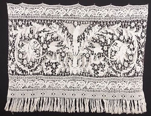NEEDLELACE ALTAR FRONTAL, ITALY, 19TH C