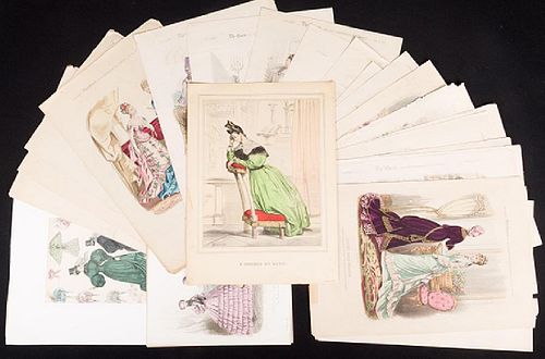 GROUP OF FASHION PLATES, 1830-1870