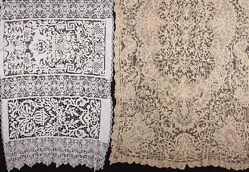2 LACE TABLECLOTHS, EARLY 20TH C