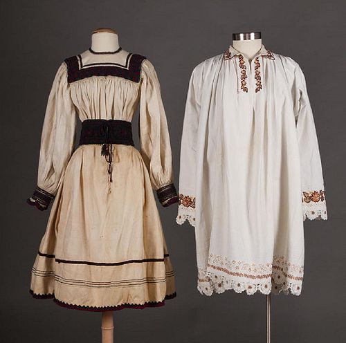 REGIONAL DRESS & MANS SHIRT, c. 1900
