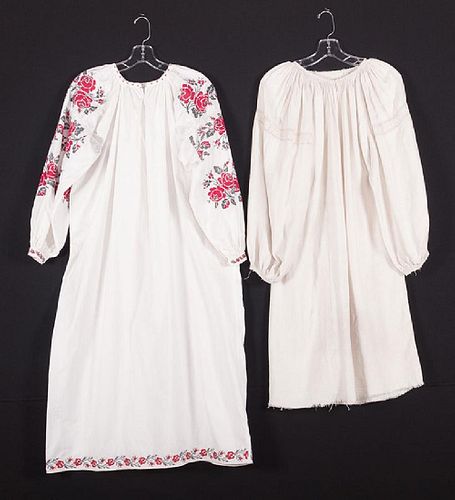 2 ETHNIC DRESSES, c. 1900