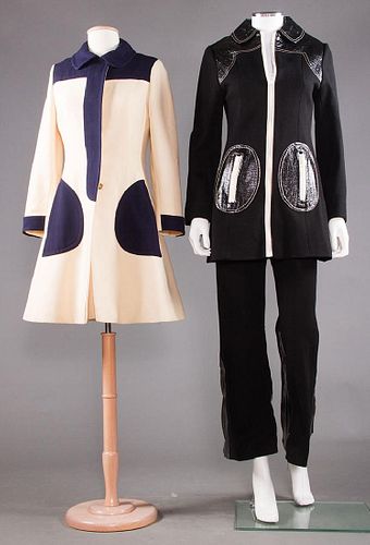 TWO MOD WOOL OUTFITS, MID 1960s