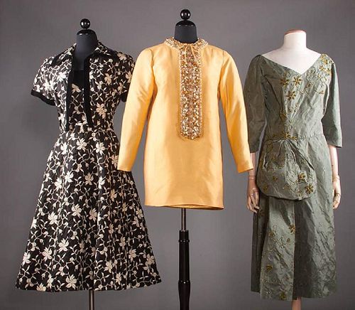 THREE COCKTAIL DRESSES, 1955-1965