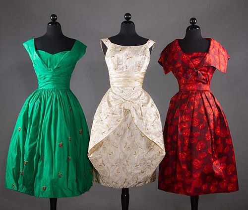 THREE PARTY DRESSES, 1955-1960