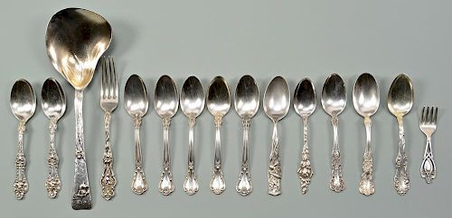 Tiffany Lap Edge Serving Spoon plus other sterling