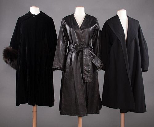 3 BLACK COATS, 1940-1950s