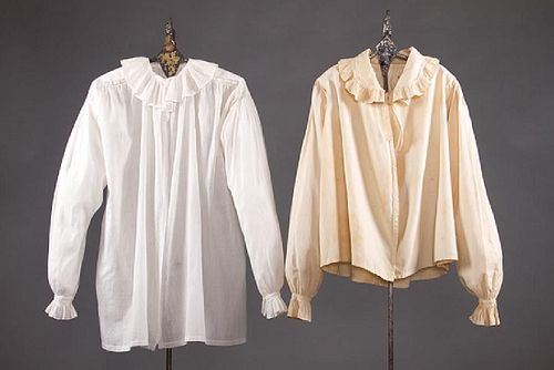 2 LADIES' COTTON SACQUES, EARLY 19TH C
