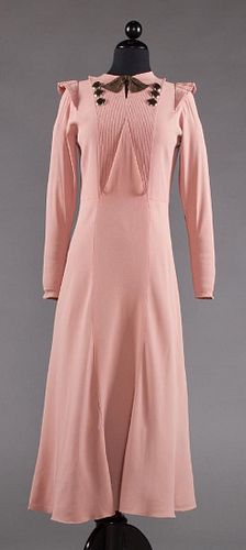 ORCHID SILK AFTERNOON DRESS, 1930s