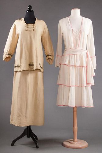 2 SUMMER DAY DRESSES, 1916-1920
