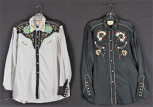 FIVE LADIES WESTERN STYLE SHIRTS, 1940-1990