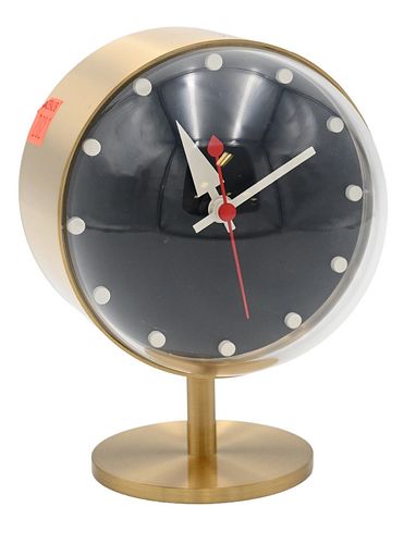 George Nelson Vitra Design Museum Desk Clock, having label adhered to the reverse, height 6 inches.