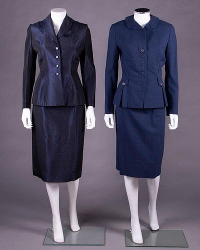 TWO NAVY IRENE SKIRT SUITS, AMERICA, 1949-1953