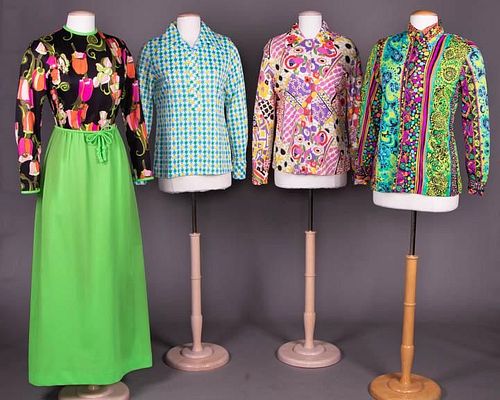 FOUR PSYCHEDELIC SEPARATES, AMERICA, c. 1970