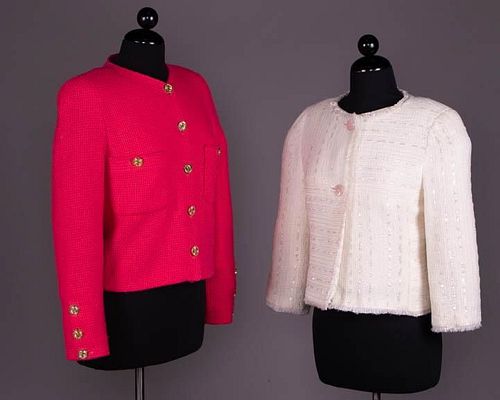 TWO CHANEL JACKETS & ONE VEST, PARIS, LATE 20TH C