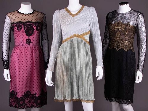 THREE PARTY DRESSES, AMERICA, 1980s