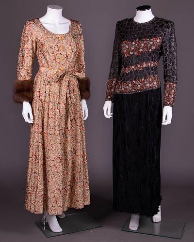 ONE HOSTESS & ONE MARY MCFADDEN PARTY DRESS, 1970-1980s