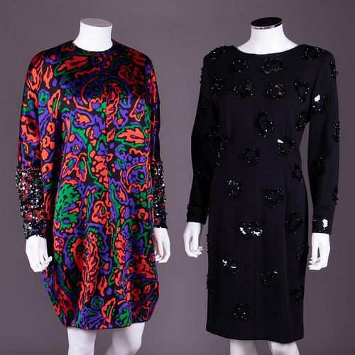 ONE GALANOS & ONE GIVENCHY COCKTAIL DRESSES, 1980s