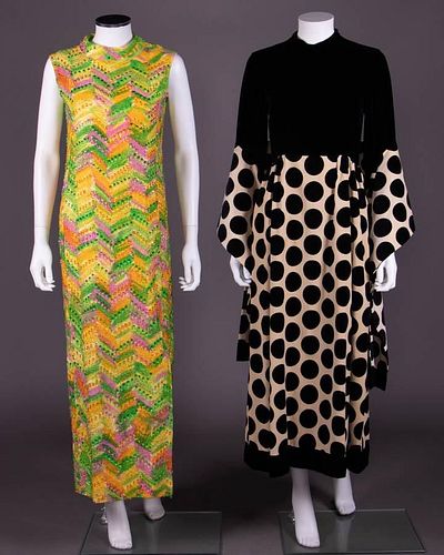 TWO PARTY DRESSES, AMERICA, 1960s