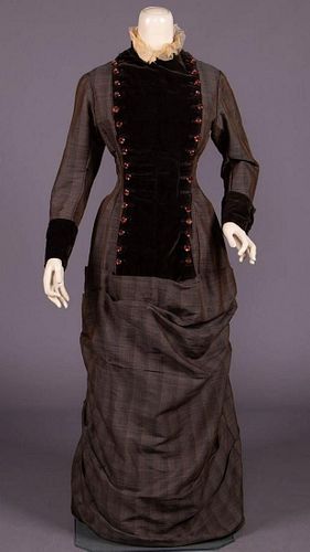 WOOL CHALLIS DAY DRESS, c. 1878