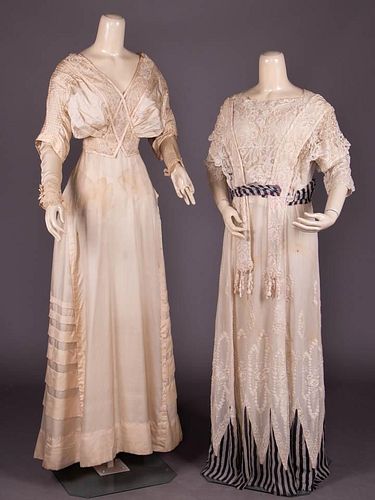 ONE EVENING & ONE TRAVELING DRESS, c. 1912 & 1914
