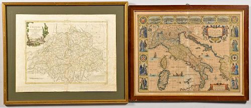 J. Speed 1626 Map of Italy plus Swiss Map