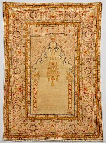 Turkish Silk Prayer Rug, c. 1900