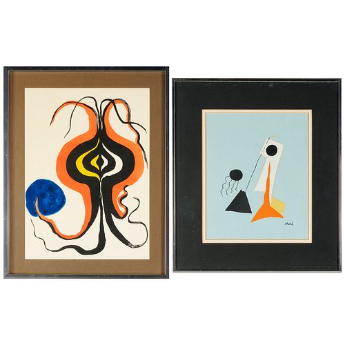 Calder & Miro, (2) lithographs
