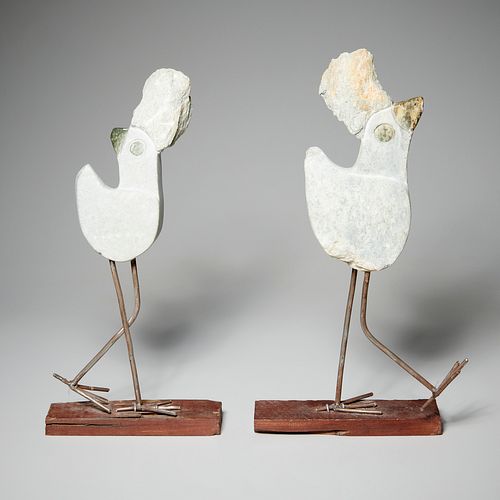 Peter Chidzonga (style), pair bird sculptures