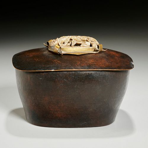 Marie Zimmermann (attrib), hardstone & copper box