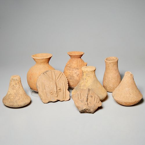 Bura Peoples, group pottery objects