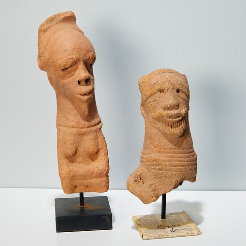 Sokoto Culture, (2) terracotta busts