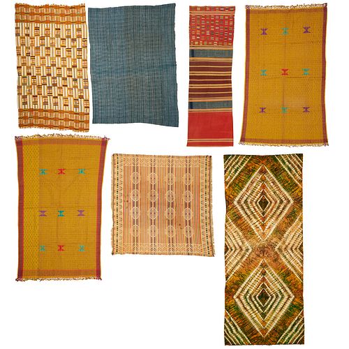 Nice group (7) vintage African textiles