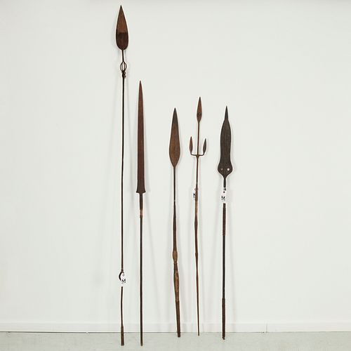 (5) West African iron spears