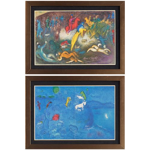 Marc Chagall, pair offset lithographs