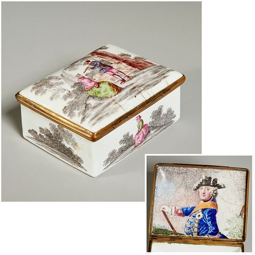 Continental enamel box with Friedrich II portrait