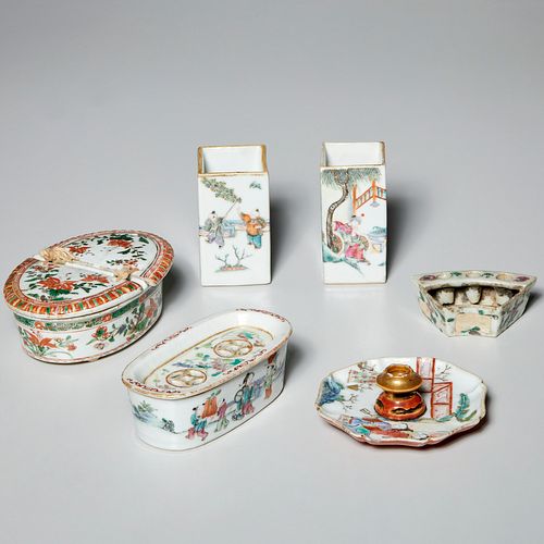 Nice group Chinese famille rose porcelains