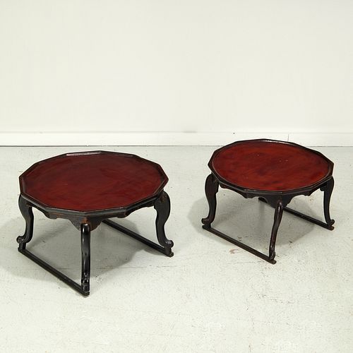 Pair antique Korean Soban tables