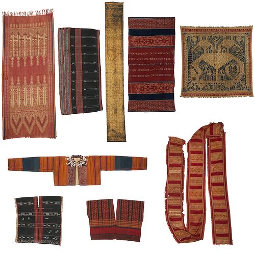 (9) vintage Southeast Asian textiles & garments
