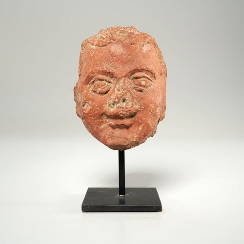 Gandharan style red terracotta head